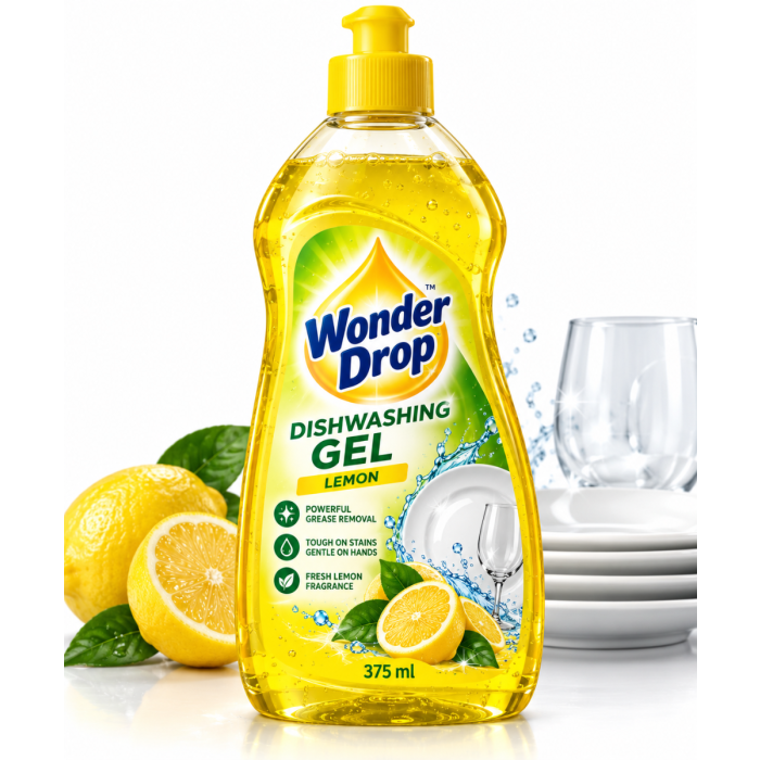 Wonder Drop Dishwashing Gel Lemon 375Ml